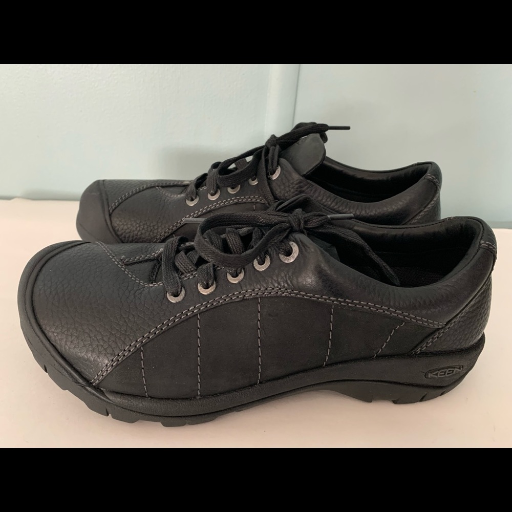 Keen Womens Presidio Leather Lace Up Black Shoes Size 9.5
